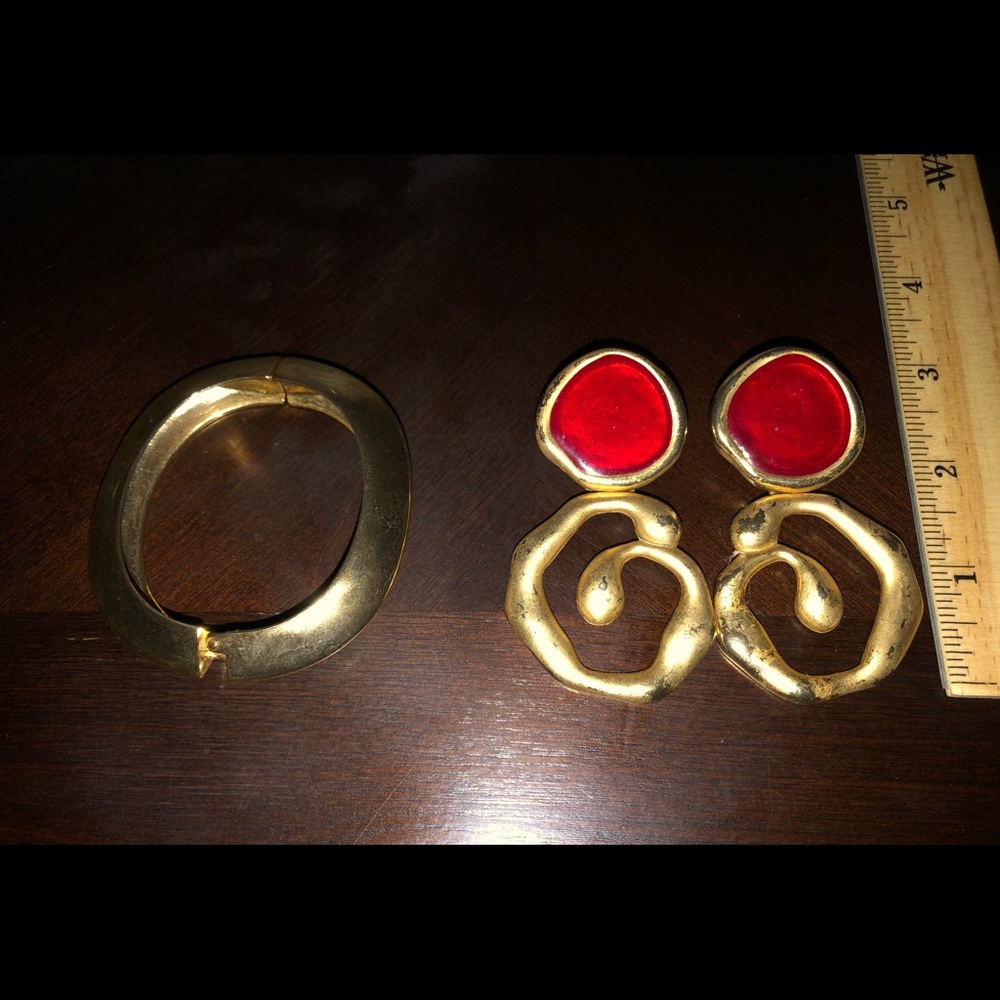 vintage earring and bracelet
